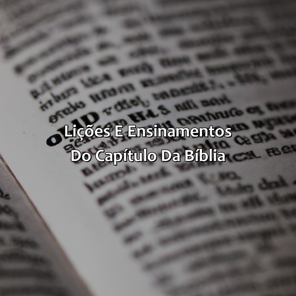 Lições e ensinamentos do capítulo da Bíblia-a bíblia capítulo de hoje, 