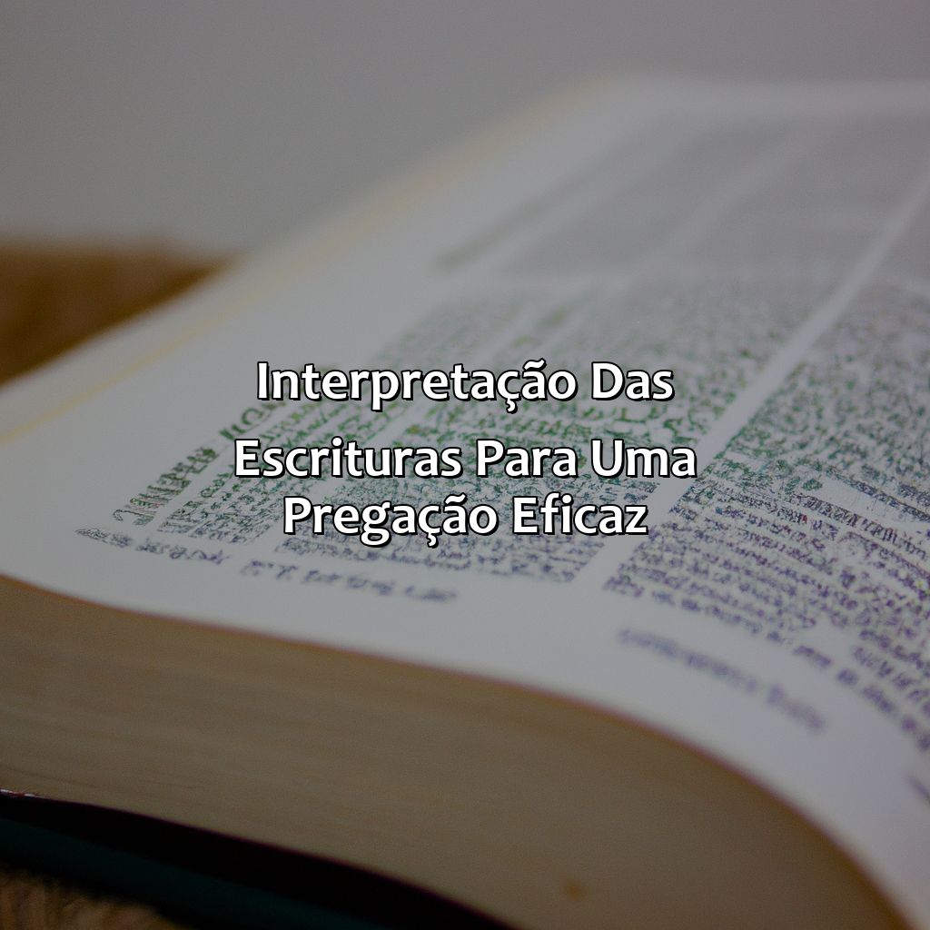 Interpretação das escrituras para uma pregação eficaz-a bíblia da pregadora, 