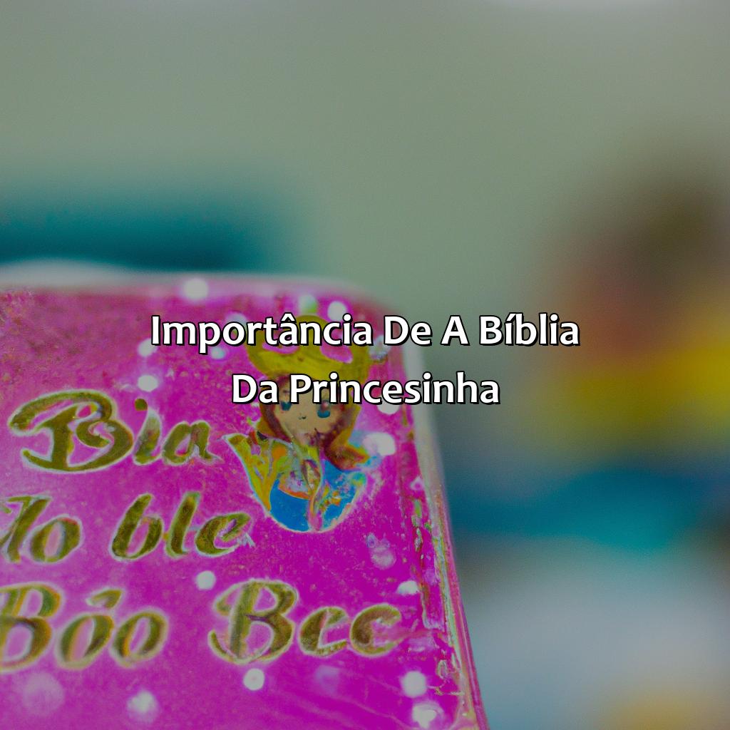 Importância de A Bíblia da Princesinha-a bíblia da princesinha, 