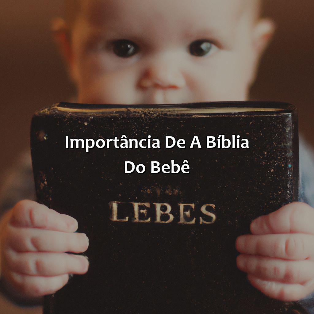 Importância de A Bíblia do Bebê-a bíblia do bebê, 