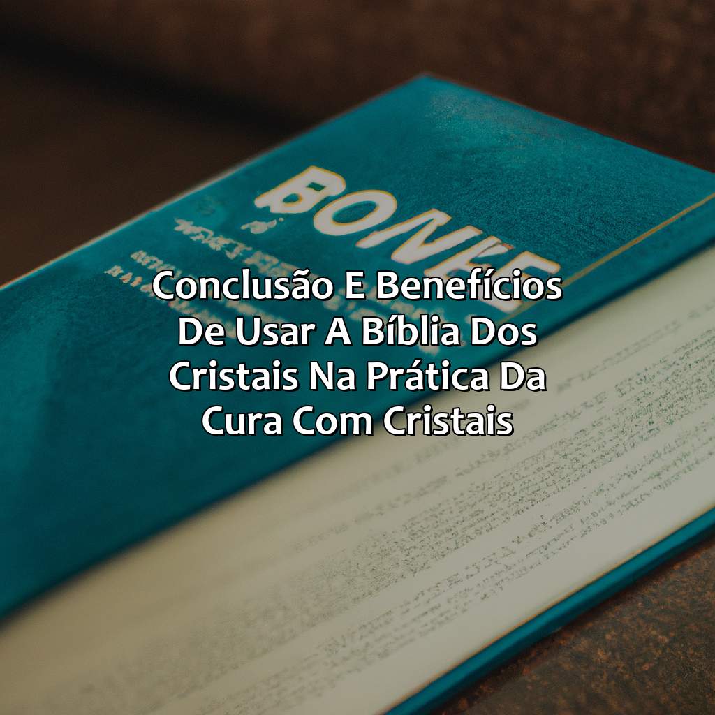 Conclusão e benefícios de usar a Bíblia dos Cristais na prática da cura com cristais-a bíblia dos cristais, 