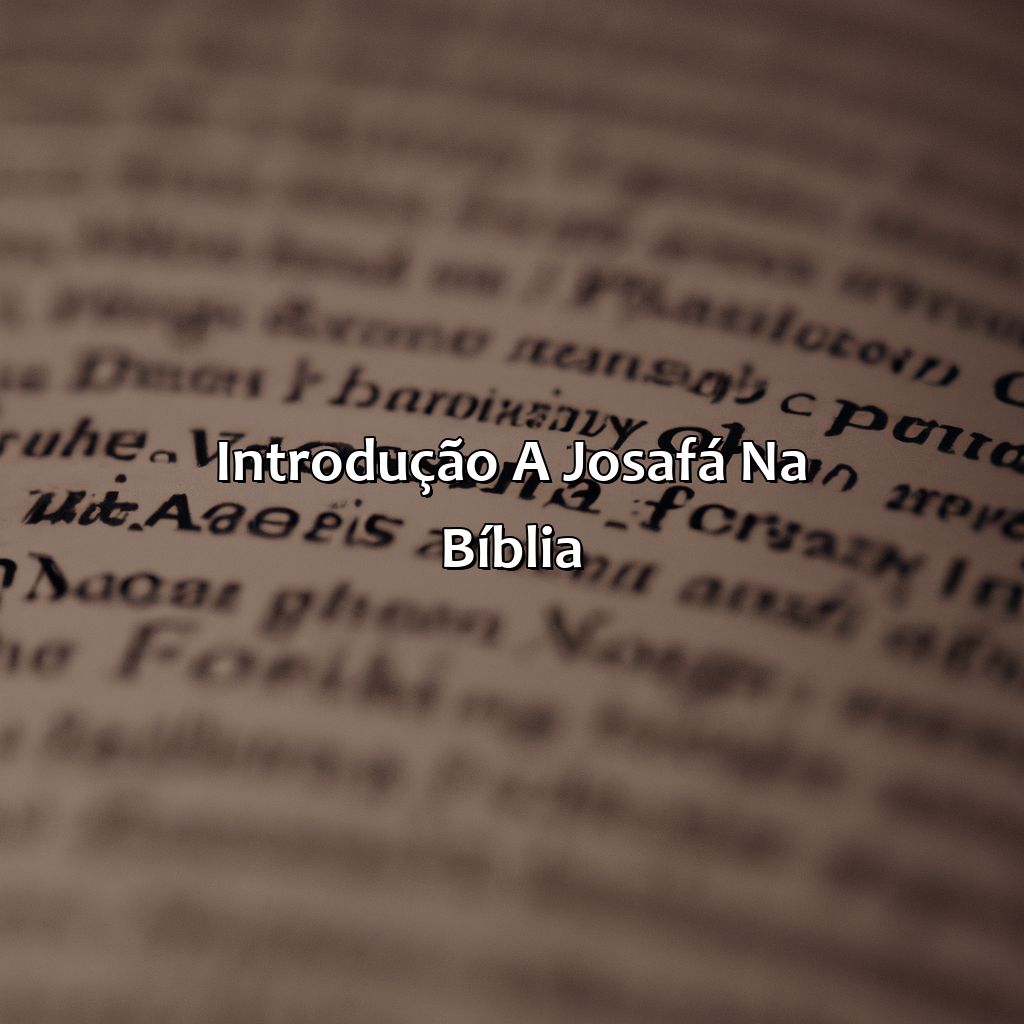 Introdução a Josafá na Bíblia-a história de josafá na bíblia, 