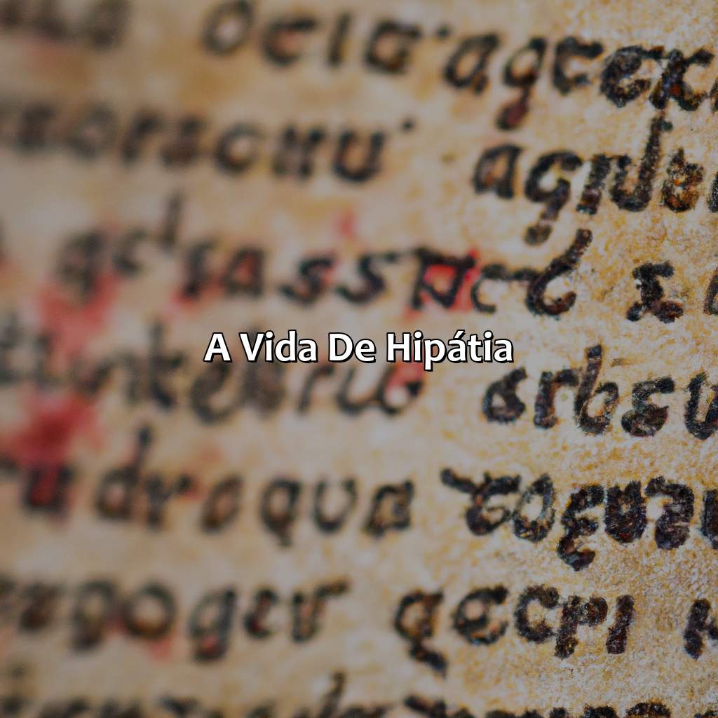 A Vida de Hipátia-a mulher que escreveu a bíblia, 