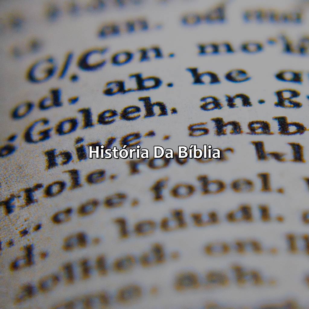 História da Bíblia-a origem da bíblia, 