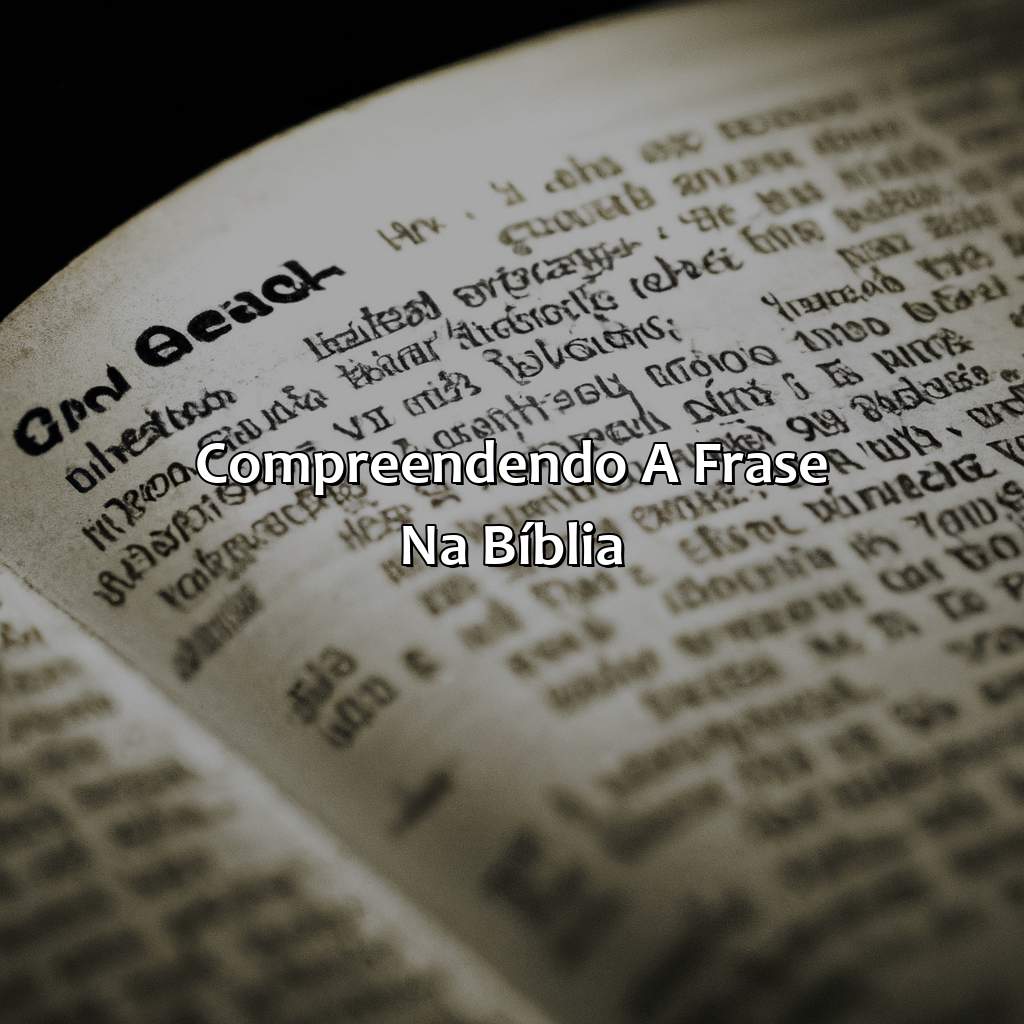 Compreendendo a frase na Bíblia-a tua graça me basta bíblia, 