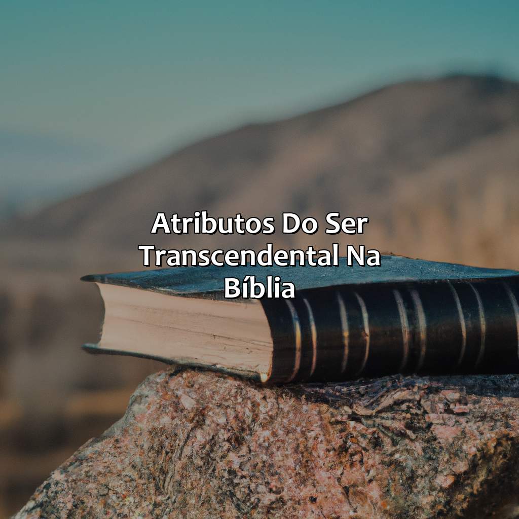 Atributos do Ser Transcendental na Bíblia-como a bíblia descreve o ser transcendente, 