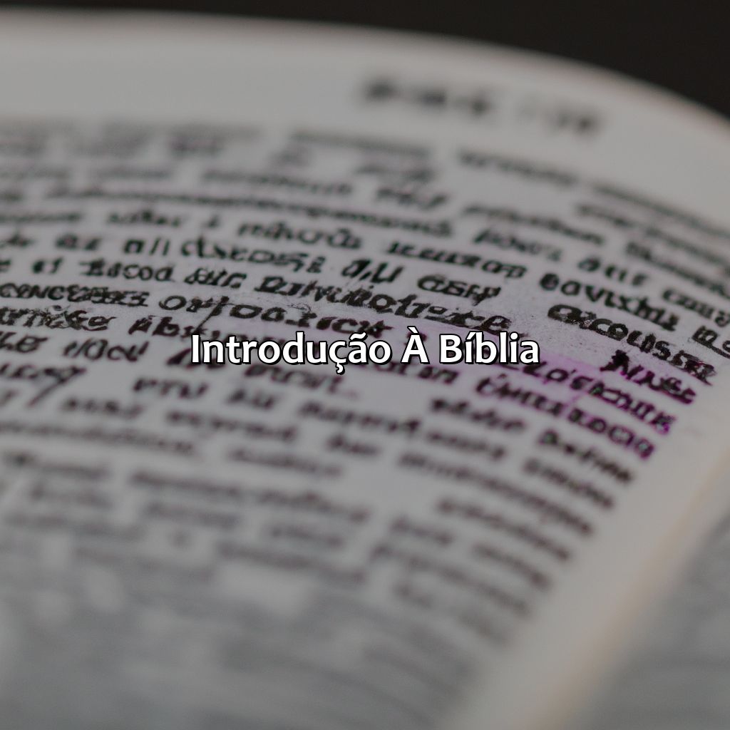 Introdução à Bíblia-como a bíblia é dividida, 