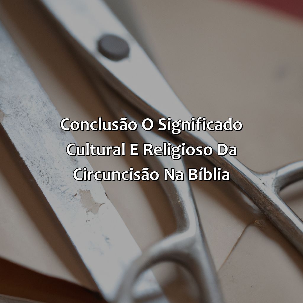 Conclusão: O significado cultural e religioso da circuncisão na Bíblia-como é feita a circuncisão na bíblia, 