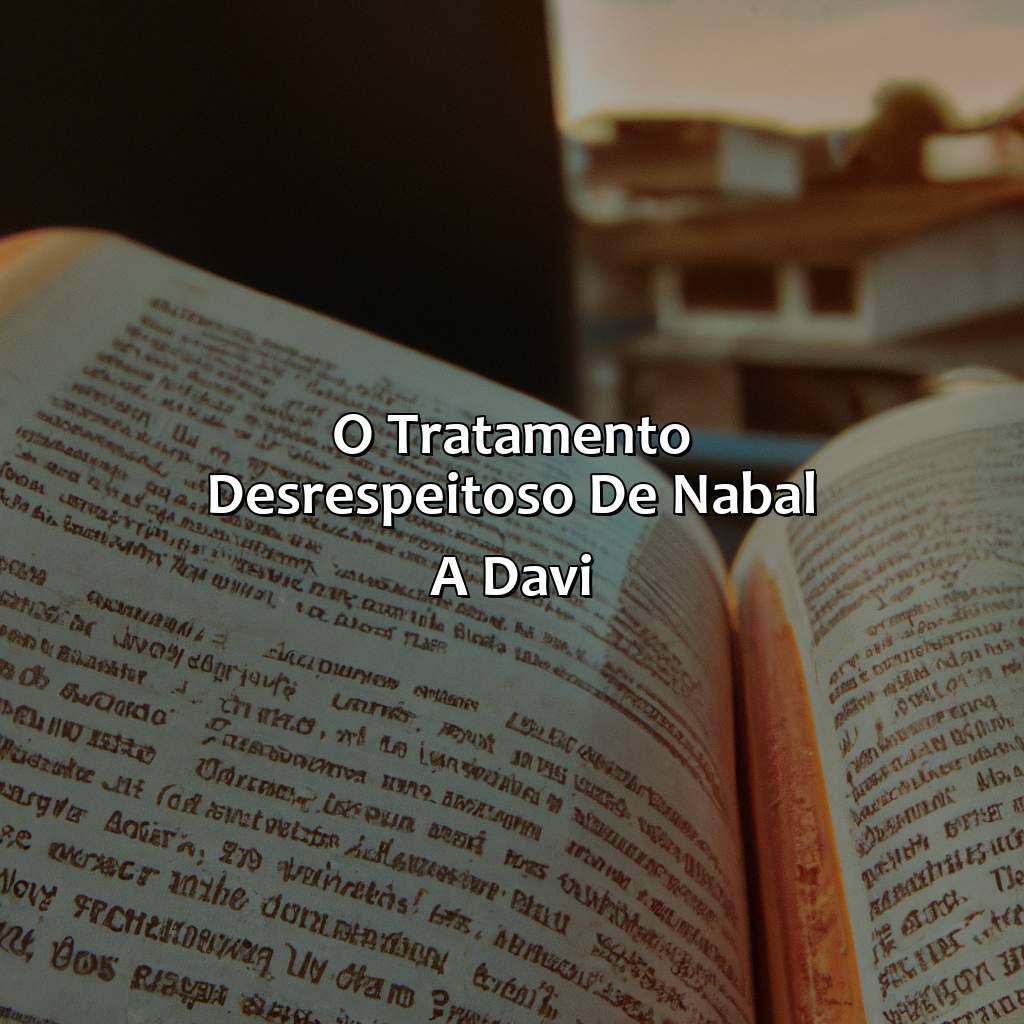 O tratamento desrespeitoso de Nabal a Davi-como foi a morte de nabal na bíblia, 