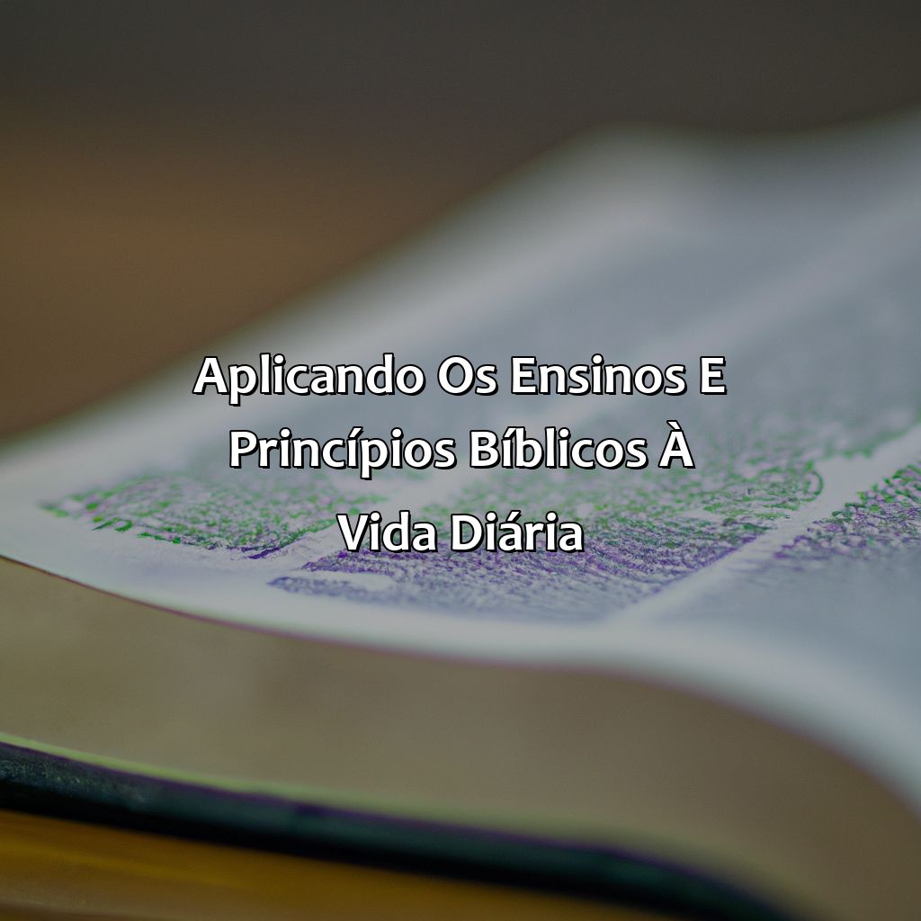 Aplicando os Ensinos e Princípios Bíblicos à Vida Diária-como interpretar a bíblia, 