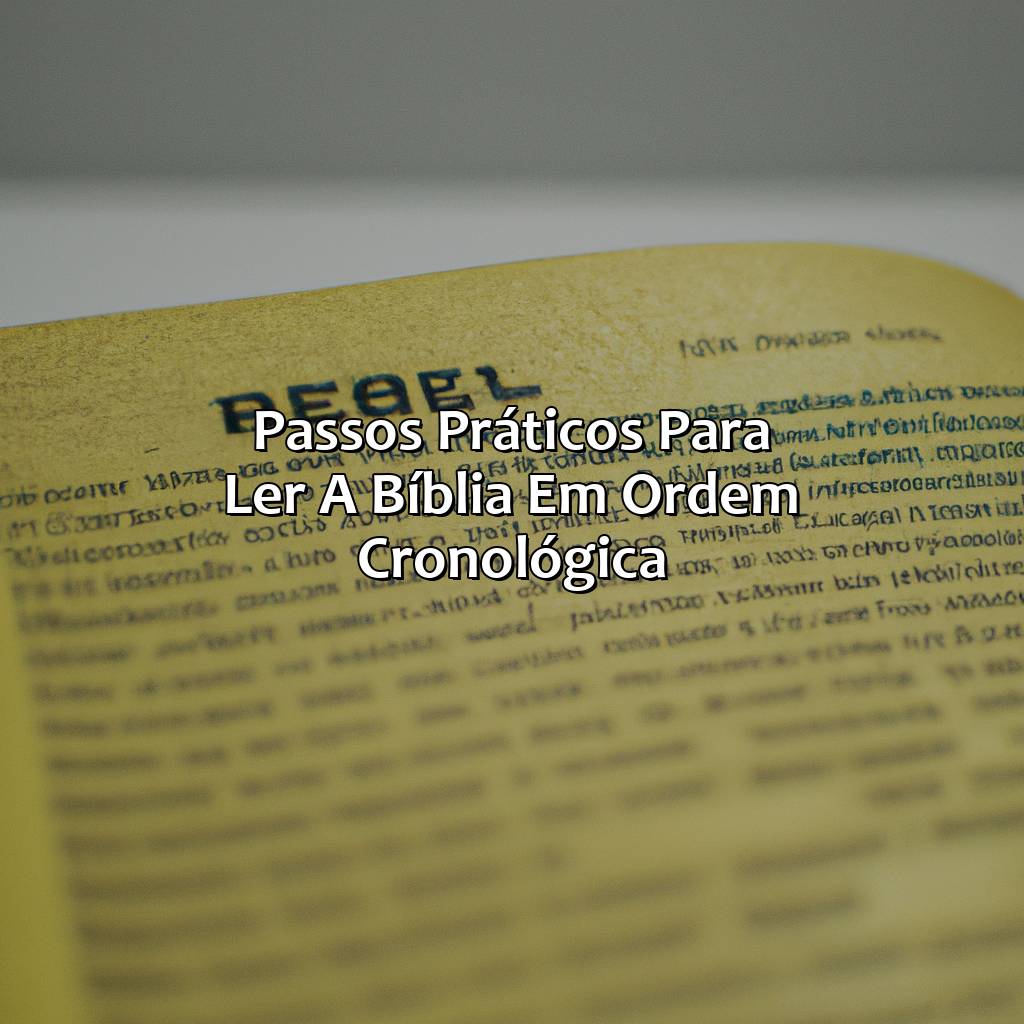 Passos práticos para ler a Bíblia em ordem cronológica-como ler a bíblia em ordem cronológica, 