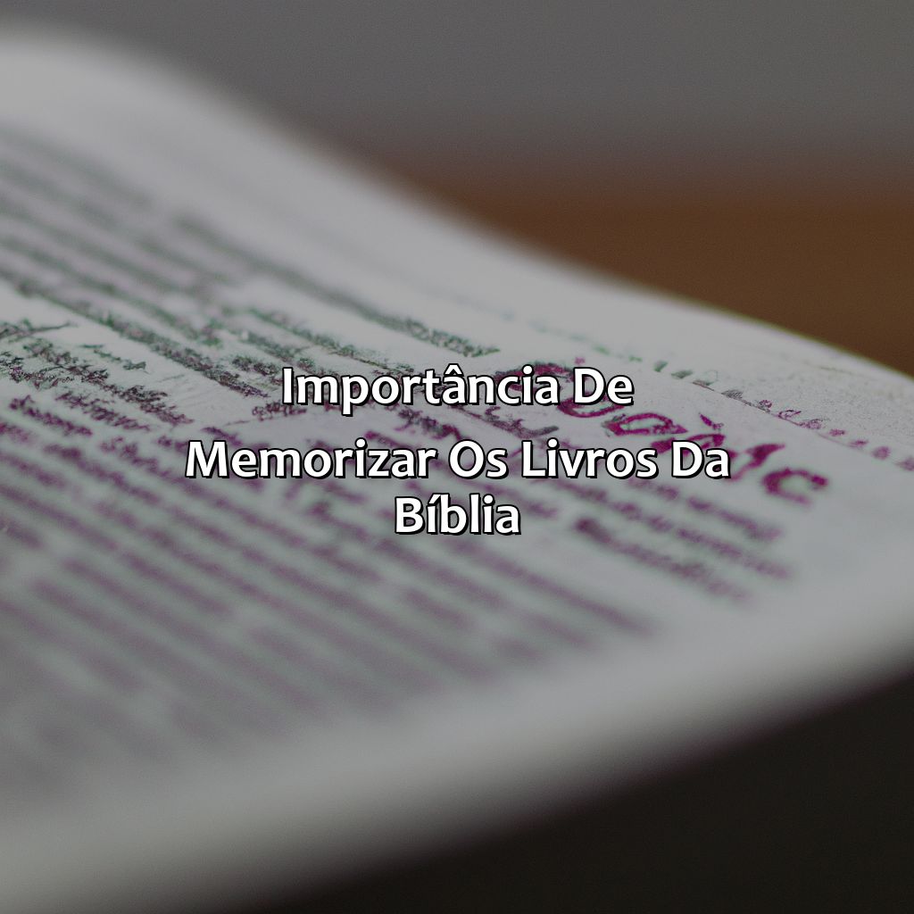 Importância de Memorizar os Livros da Bíblia-como memorizar os livros da bíblia, 
