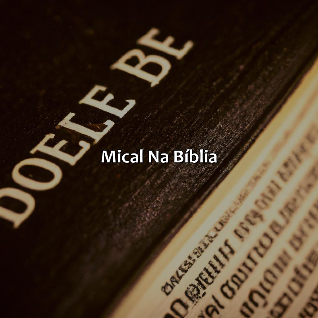 Mical na Bíblia-como mical morreu na bíblia, 