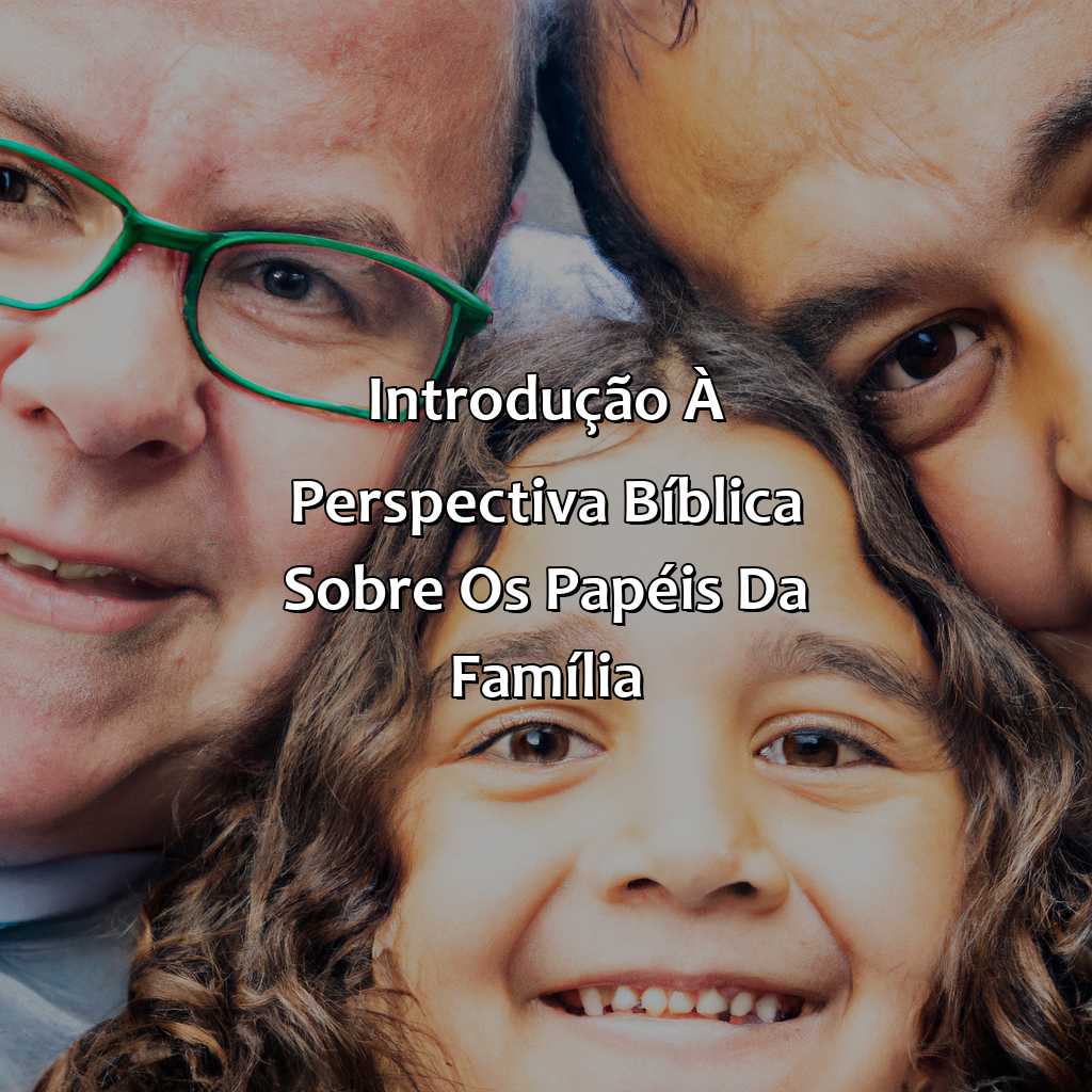 Introdução à Perspectiva Bíblica sobre os papéis da Família-o papel do homem na familia segundo a bíblia, 
