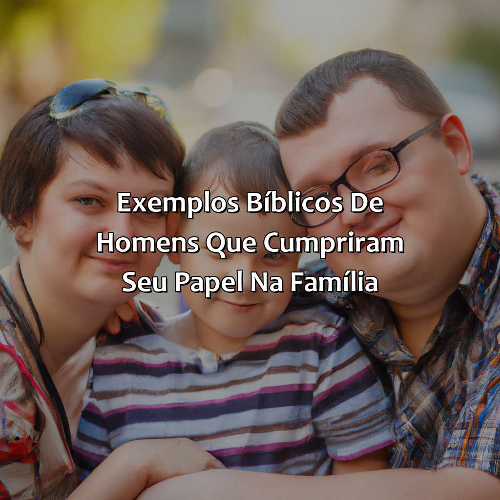 Exemplos Bíblicos de Homens que Cumpriram seu Papel na Família-o papel do homem na familia segundo a bíblia, 