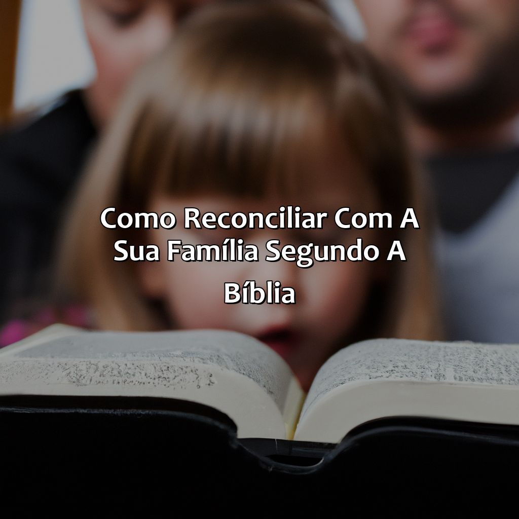 Como reconciliar com a sua família segundo a Bíblia-o que a bíblia diz sobre abandonar a família, 