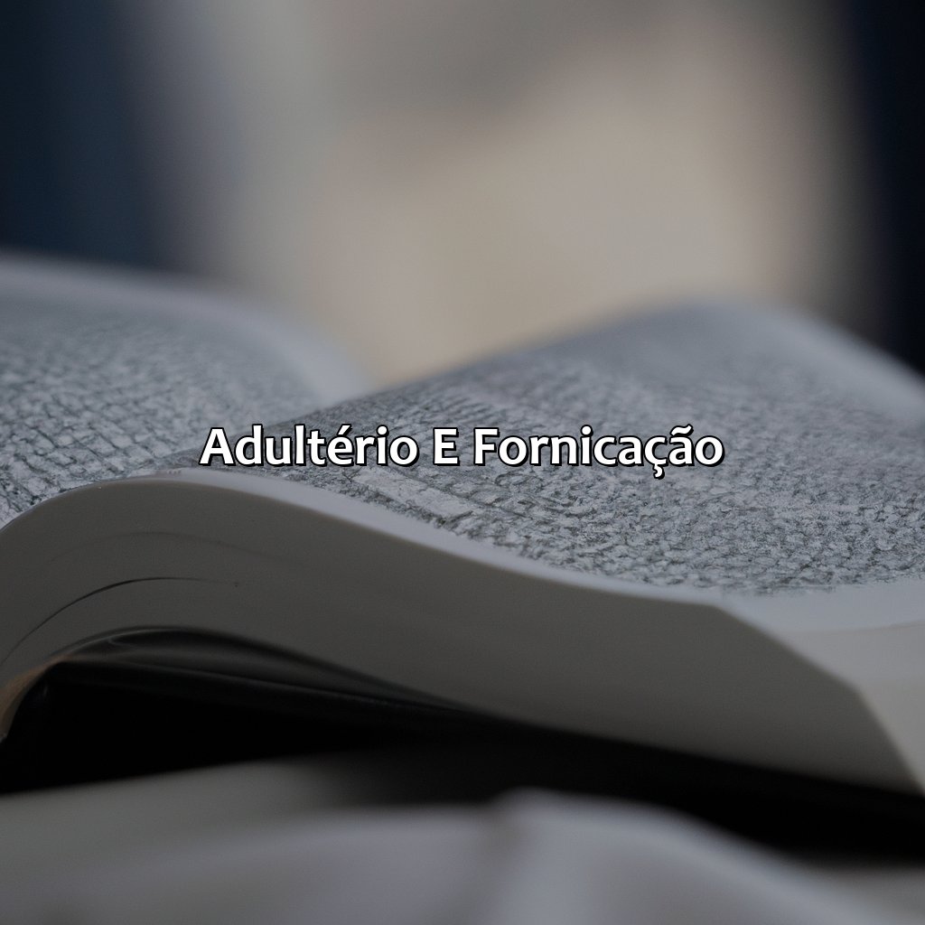 Adultério e Fornicação-o que a bíblia diz sobre amantes, 