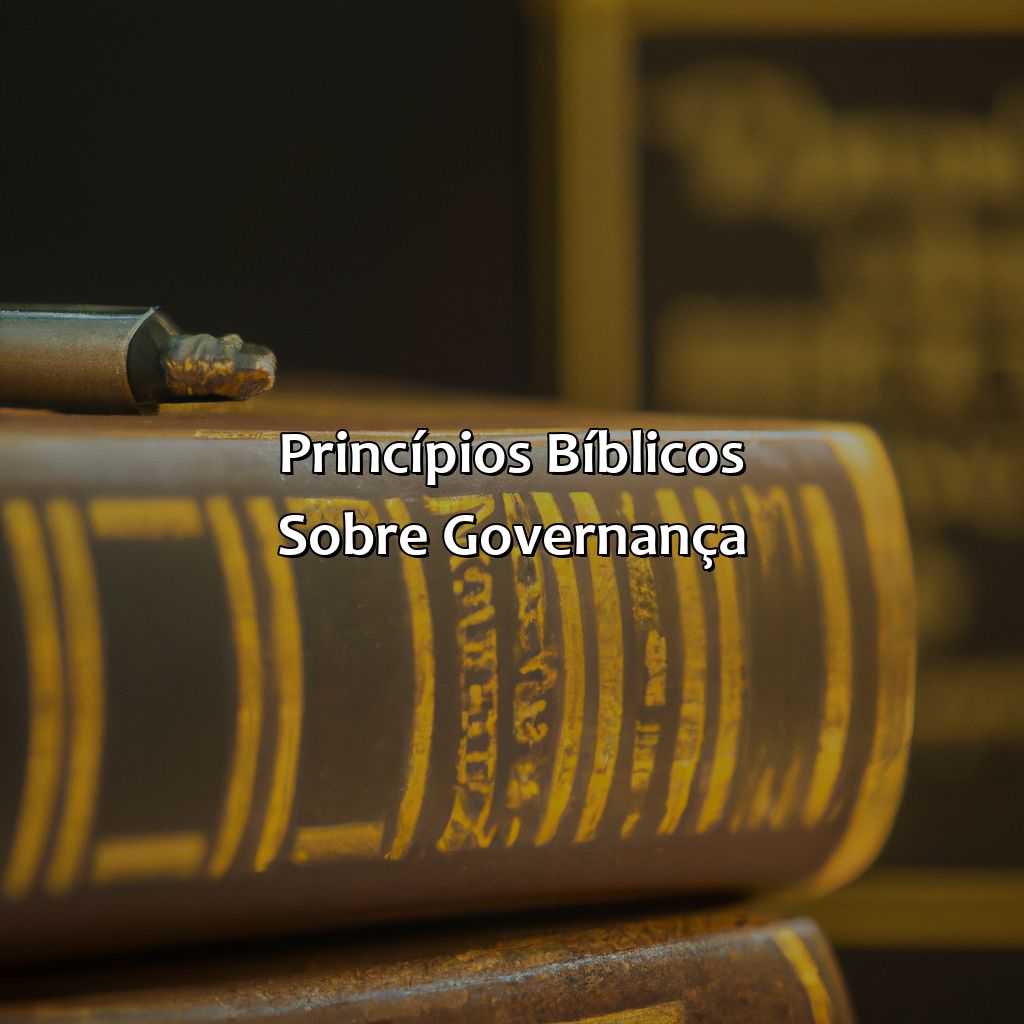 Princípios bíblicos sobre governança-o que a bíblia diz sobre política, 