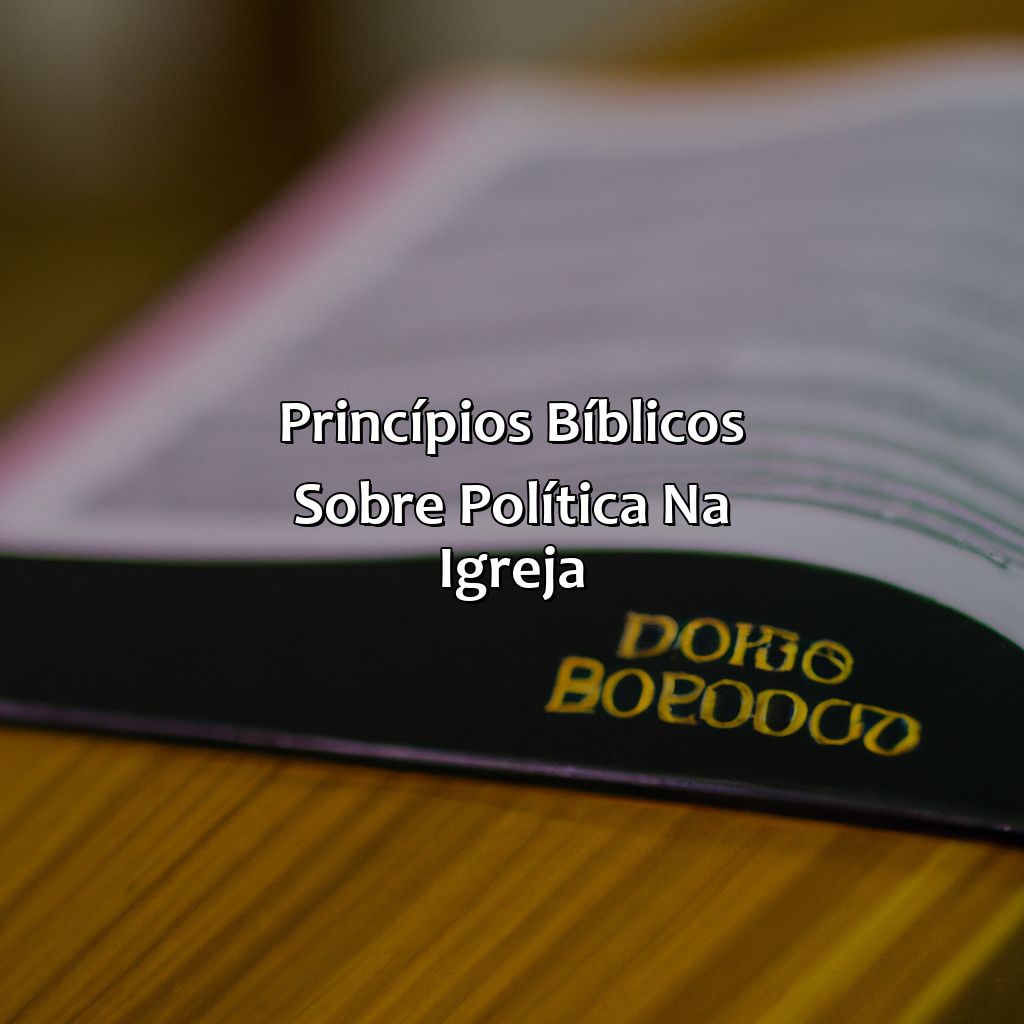 Princípios bíblicos sobre Política na Igreja-o que a bíblia diz sobre política na igreja, 