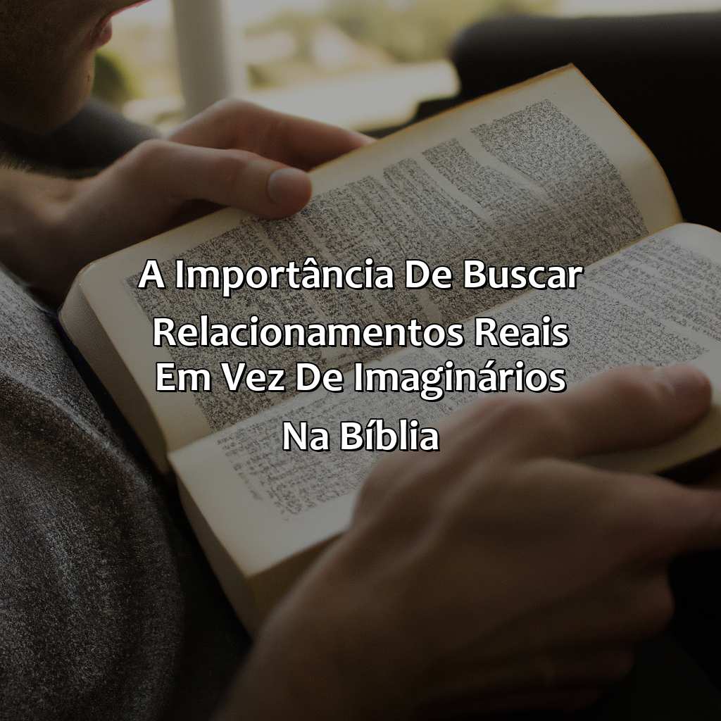 A importância de buscar relacionamentos reais em vez de imaginários na Bíblia.-o que a bíblia fala sobre amigo imaginário, 