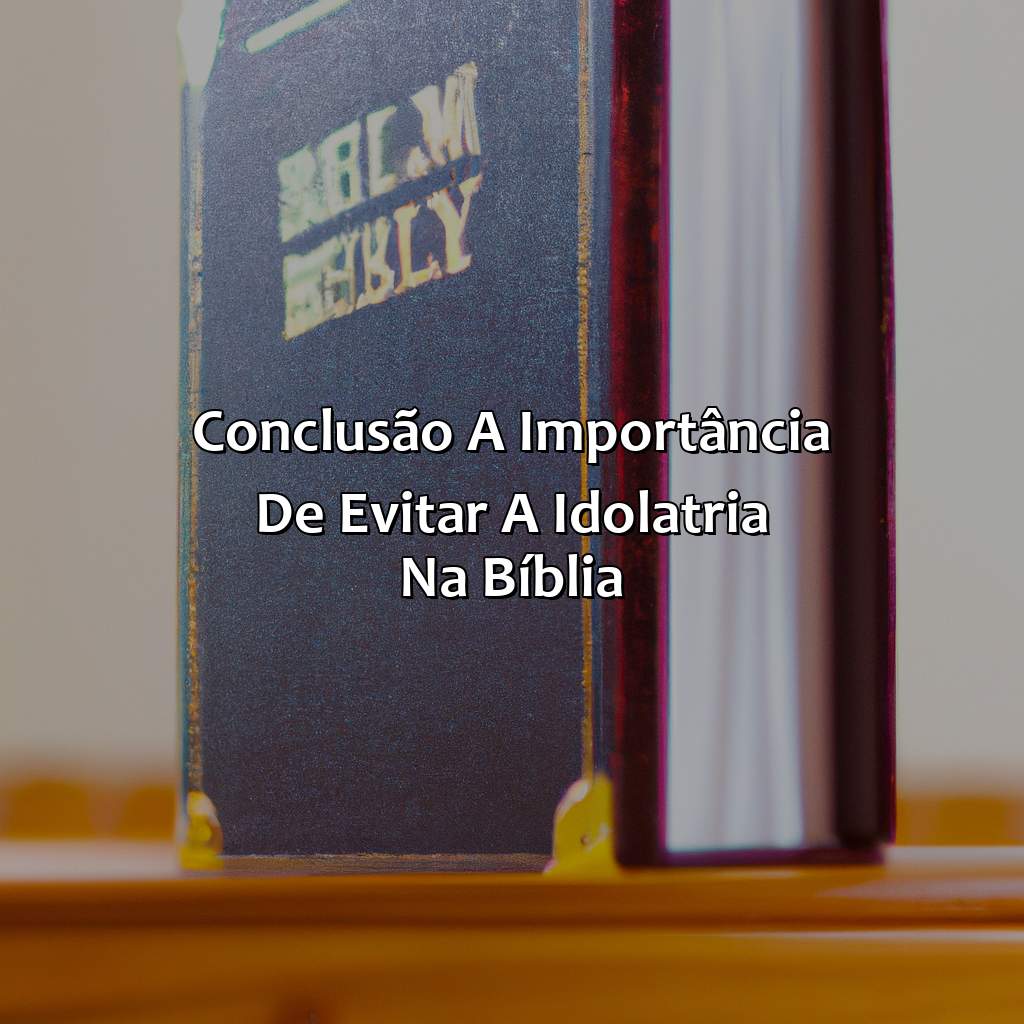 Conclusão: A importância de evitar a idolatria na Bíblia-o que a bíblia fala sobre idolatria, 