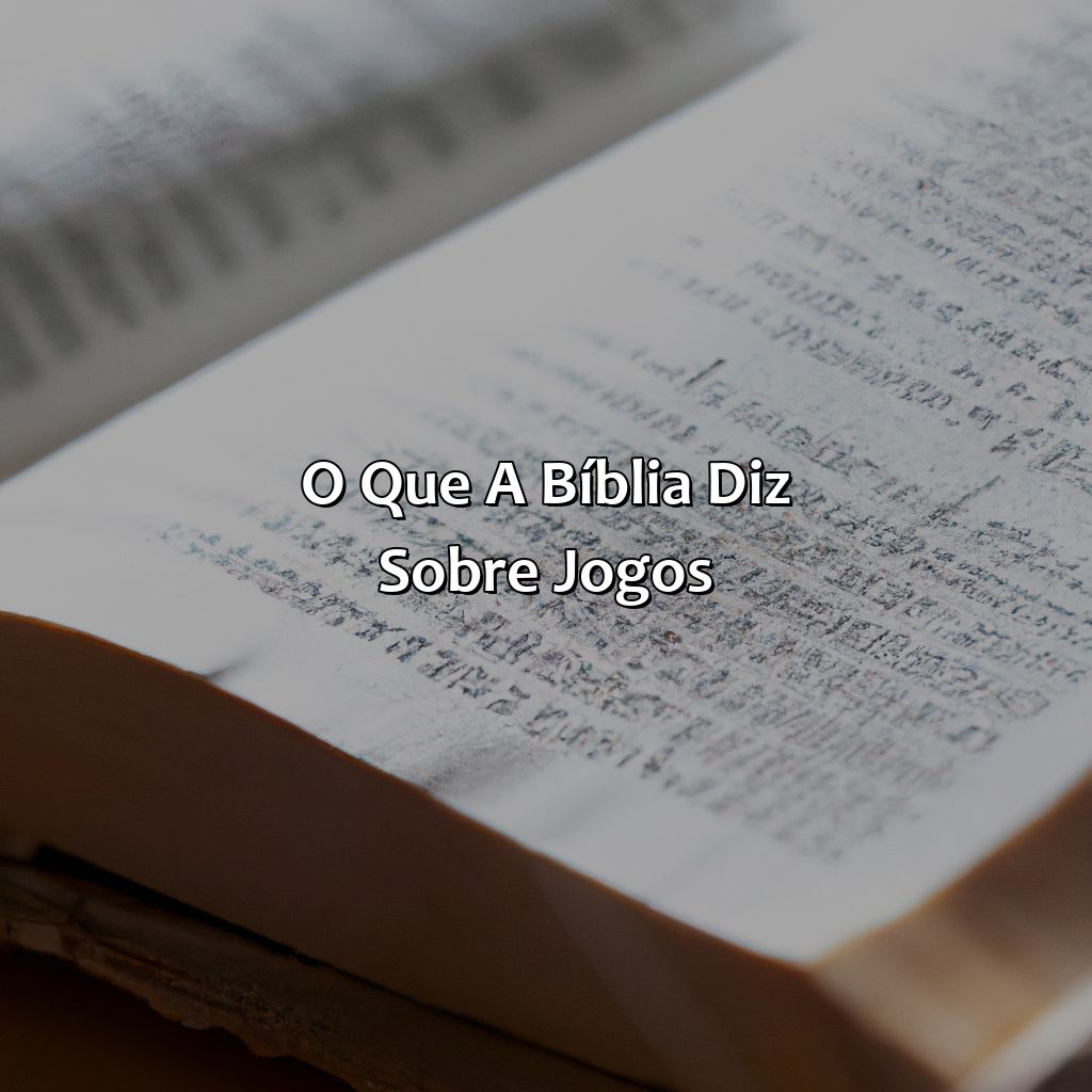 O que a Bíblia diz sobre jogos-o que a bíblia fala sobre jogos, 