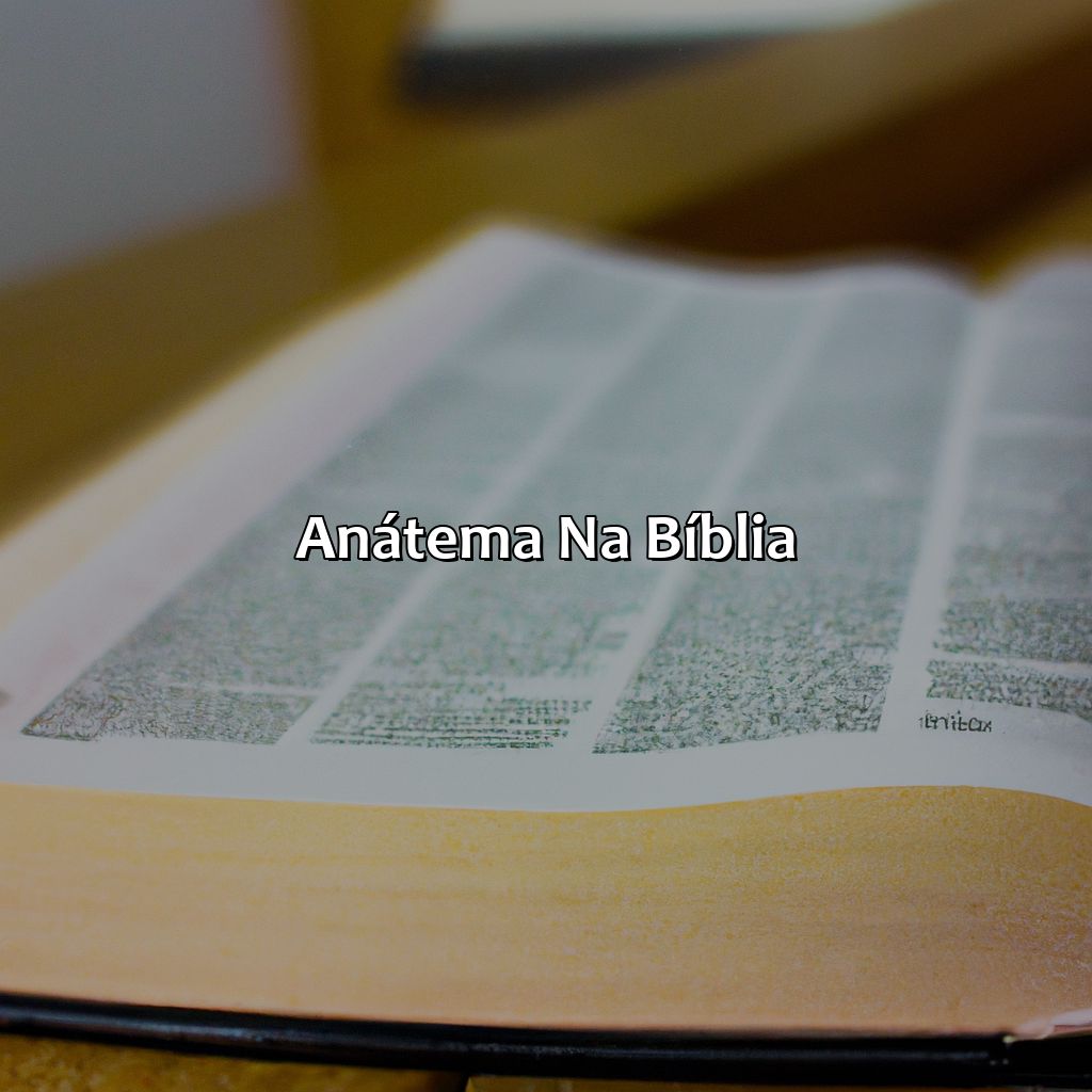 Anátema na Bíblia-o que é anátema na bíblia, 