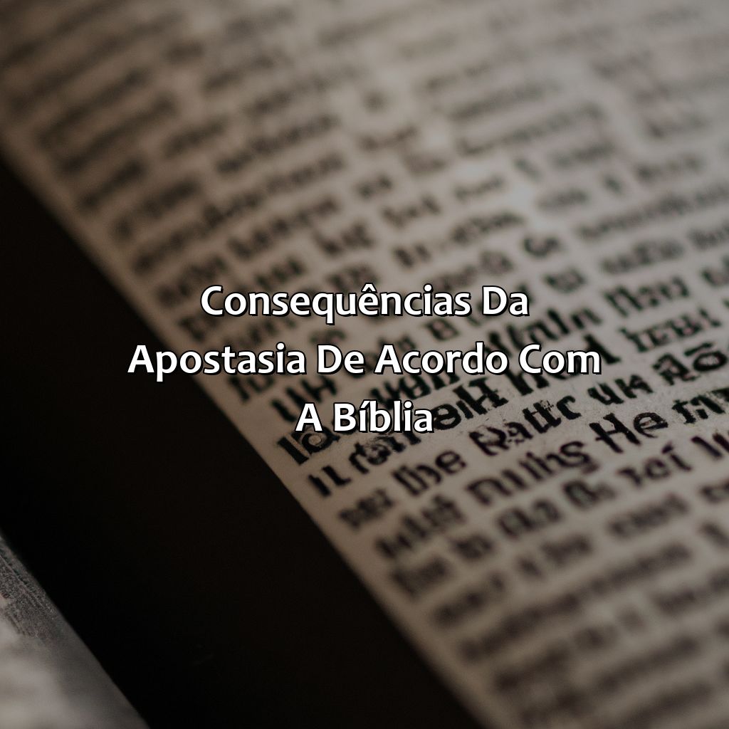 Consequências da apostasia de acordo com a Bíblia-o que é apostasia segundo a bíblia, 