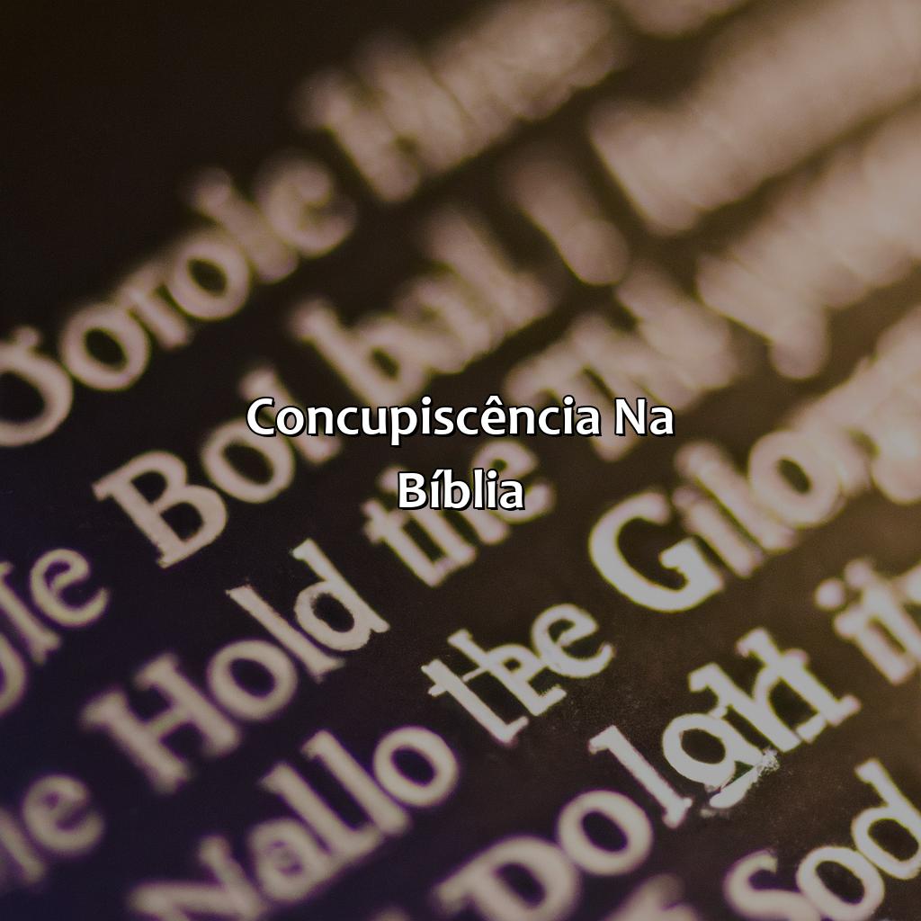 Concupiscência na Bíblia-o que é concupiscência na bíblia, 