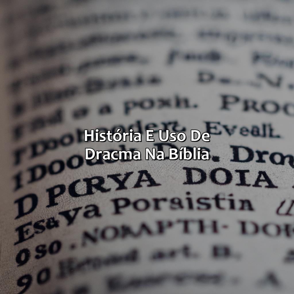 História e uso de Dracma na Bíblia-o que é dracma na bíblia, 