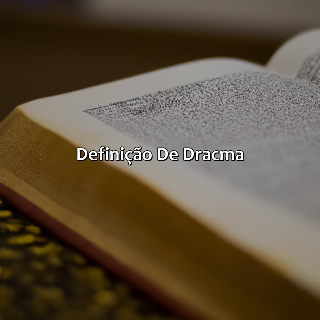 Definição de Dracma-o que é dracma na bíblia, 