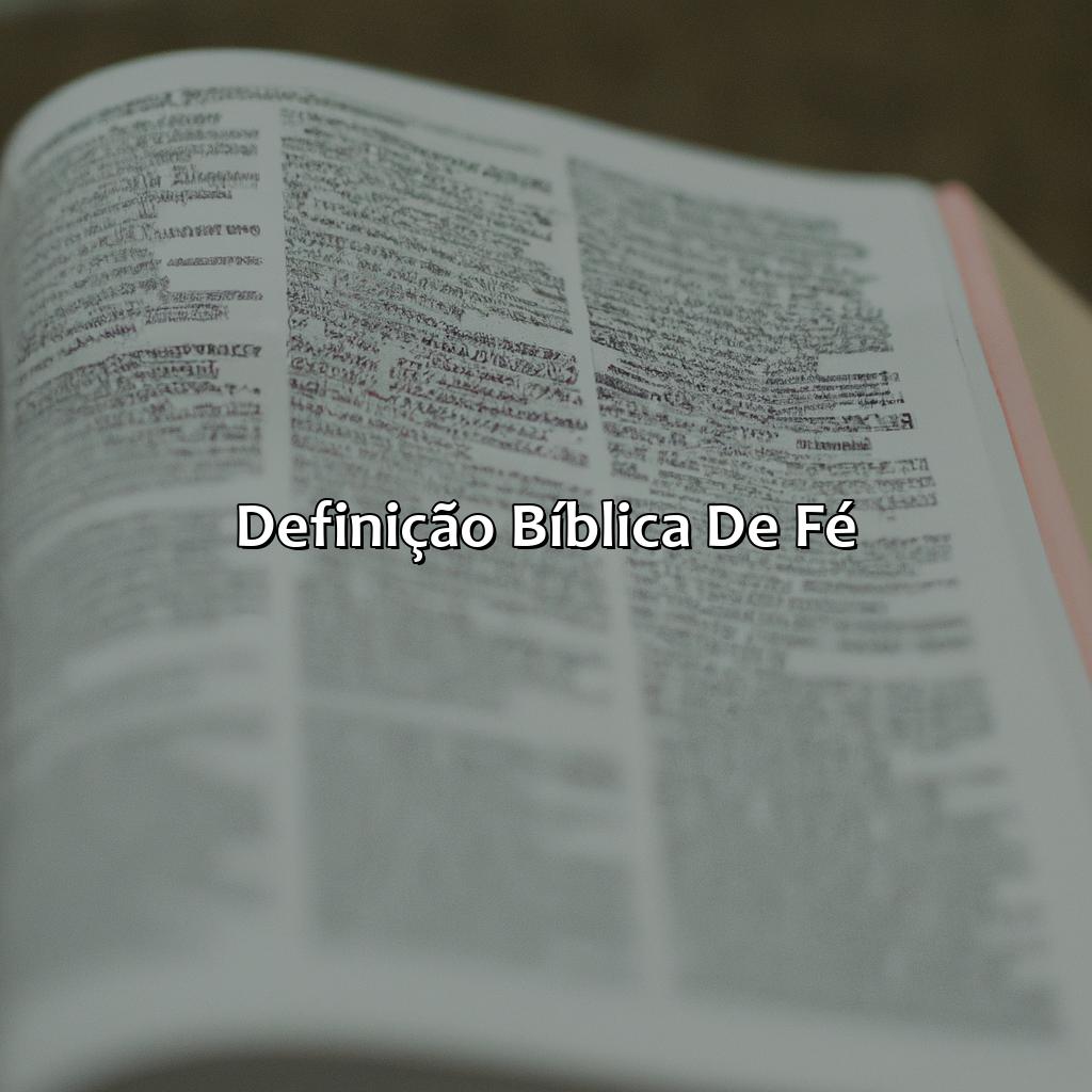 Definição bíblica de fé.-o que é fé segundo a bíblia, 