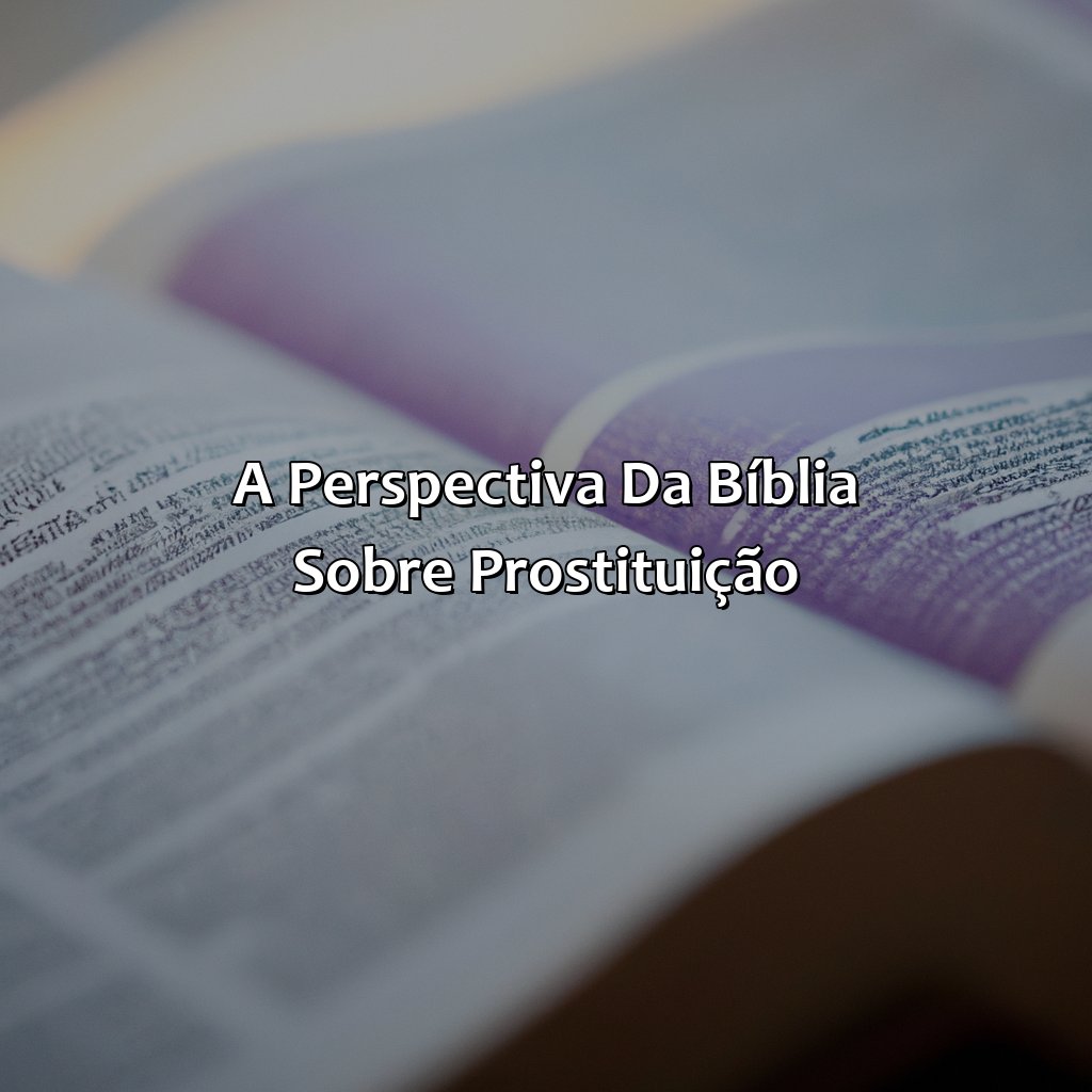 A perspectiva da Bíblia sobre prostituição-o que é prostituição na bíblia, 