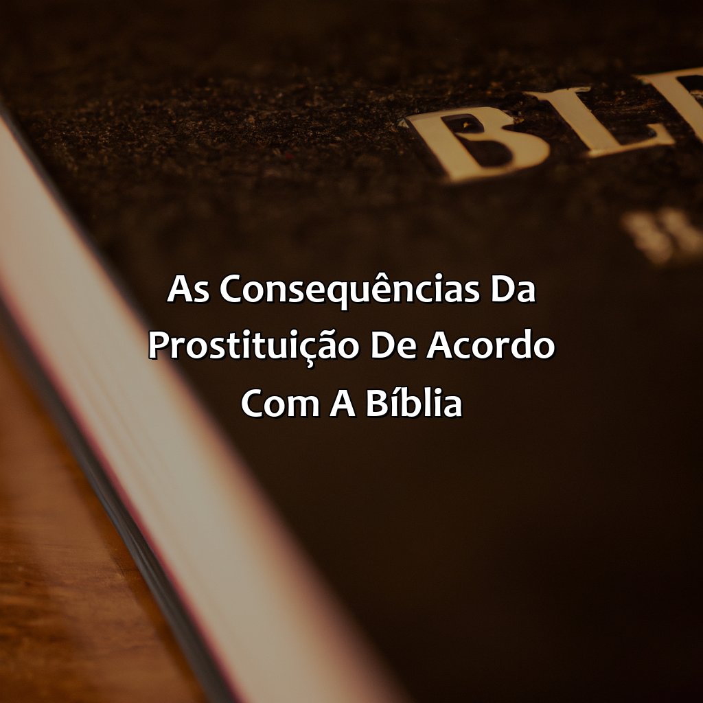 As consequências da prostituição de acordo com a Bíblia-o que é prostituição na bíblia, 