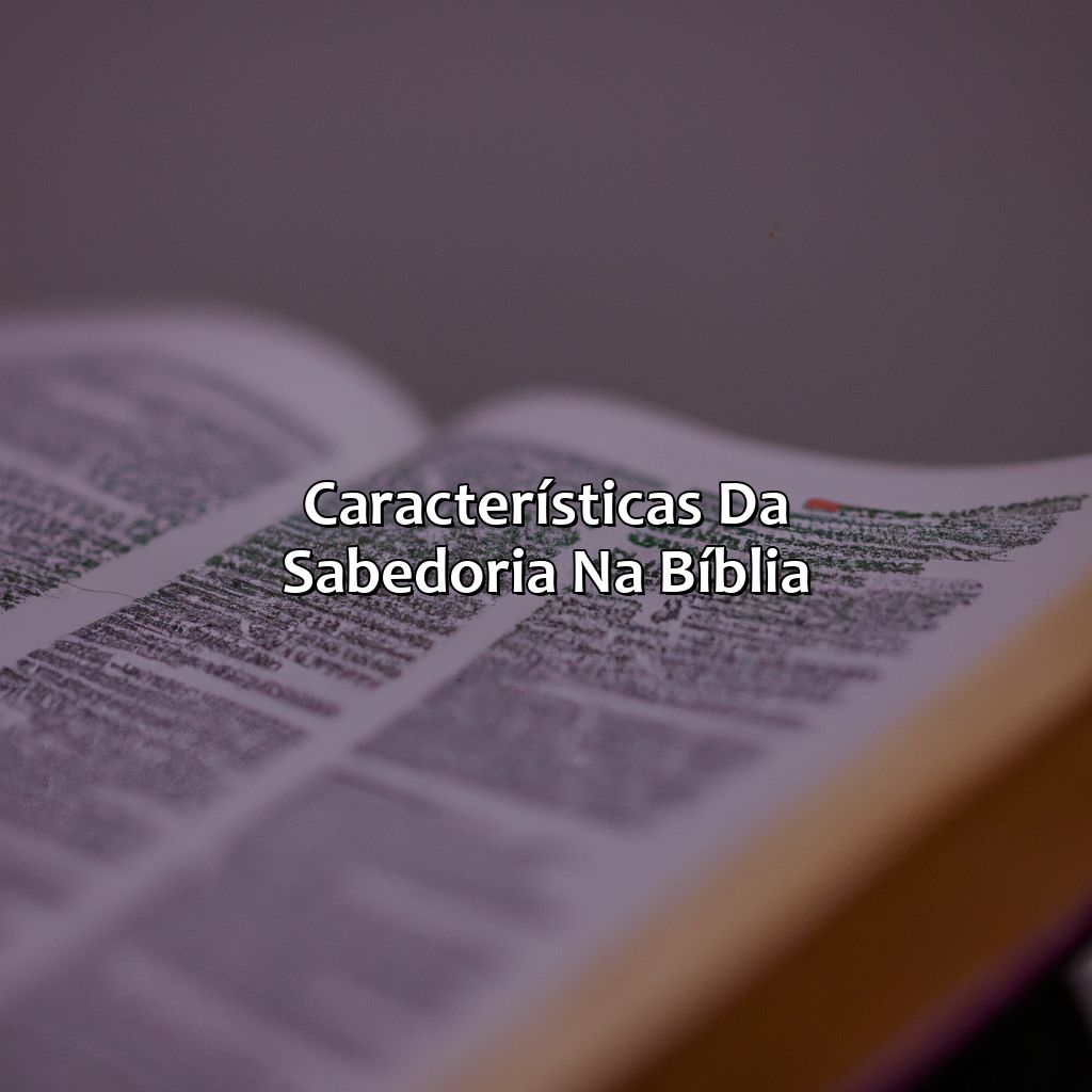 Características da sabedoria na Bíblia-o que é sabedoria na bíblia, 