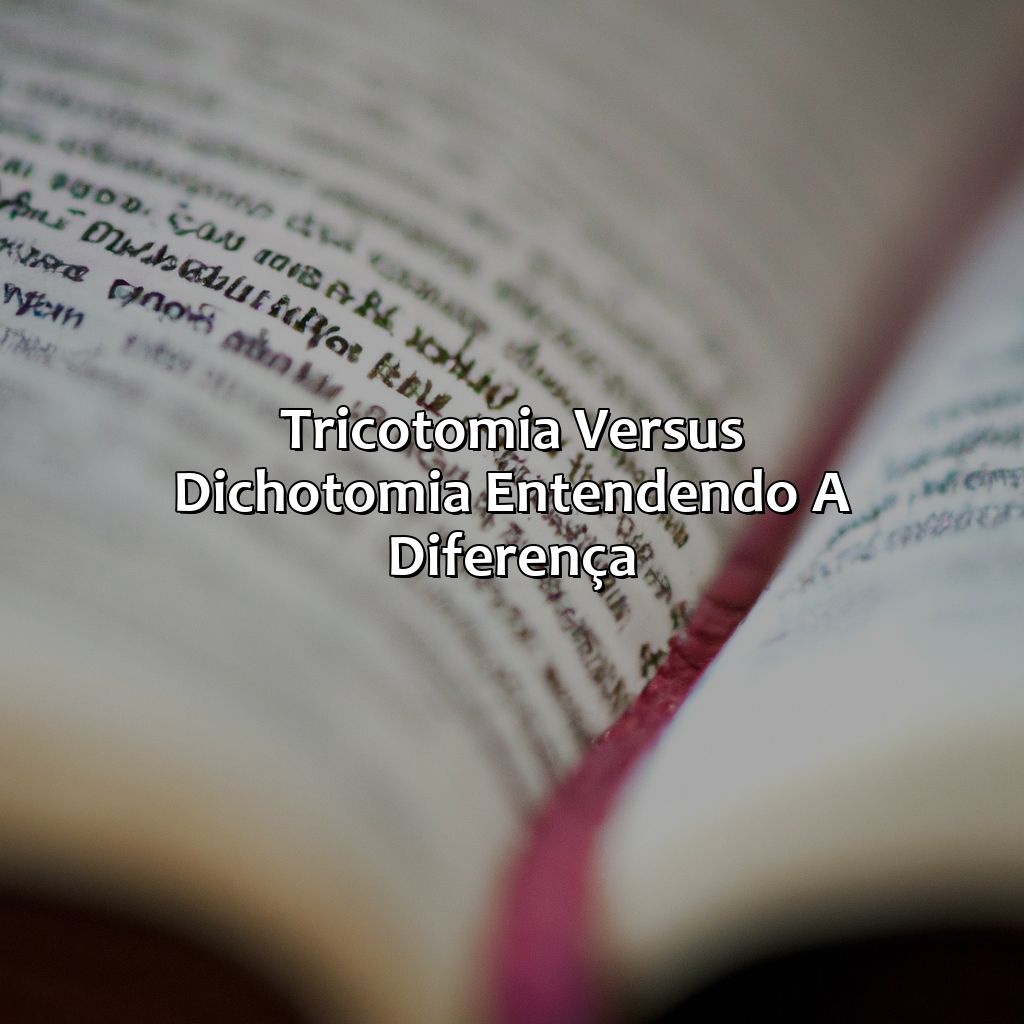 Tricotomia versus dichotomia: entendendo a diferença-o que é tricotomia na bíblia, 