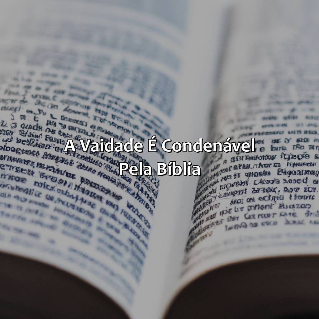 A Vaidade é Condenável pela Bíblia?-o que é vaidade na bíblia, 