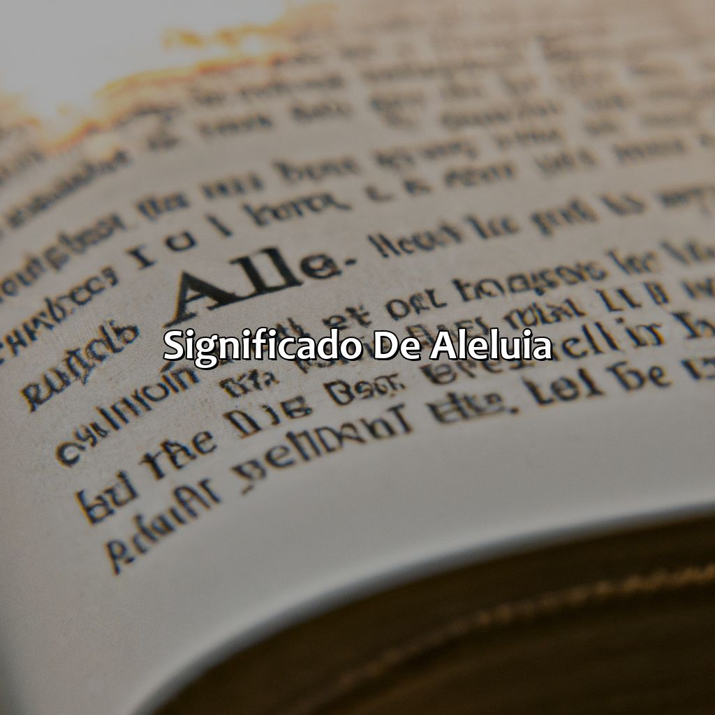 Significado de Aleluia-o que significa aleluia na bíblia, 