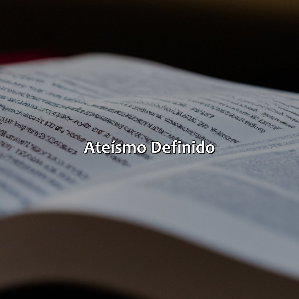 Ateísmo Definido-o que significa ateísmo na bíblia, 
