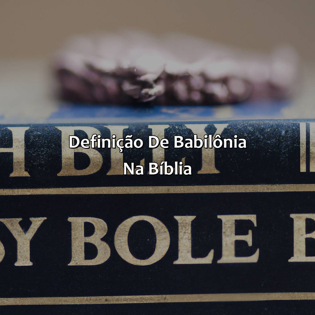 Definição de Babilônia na Bíblia-o que significa babilônia na bíblia, 
