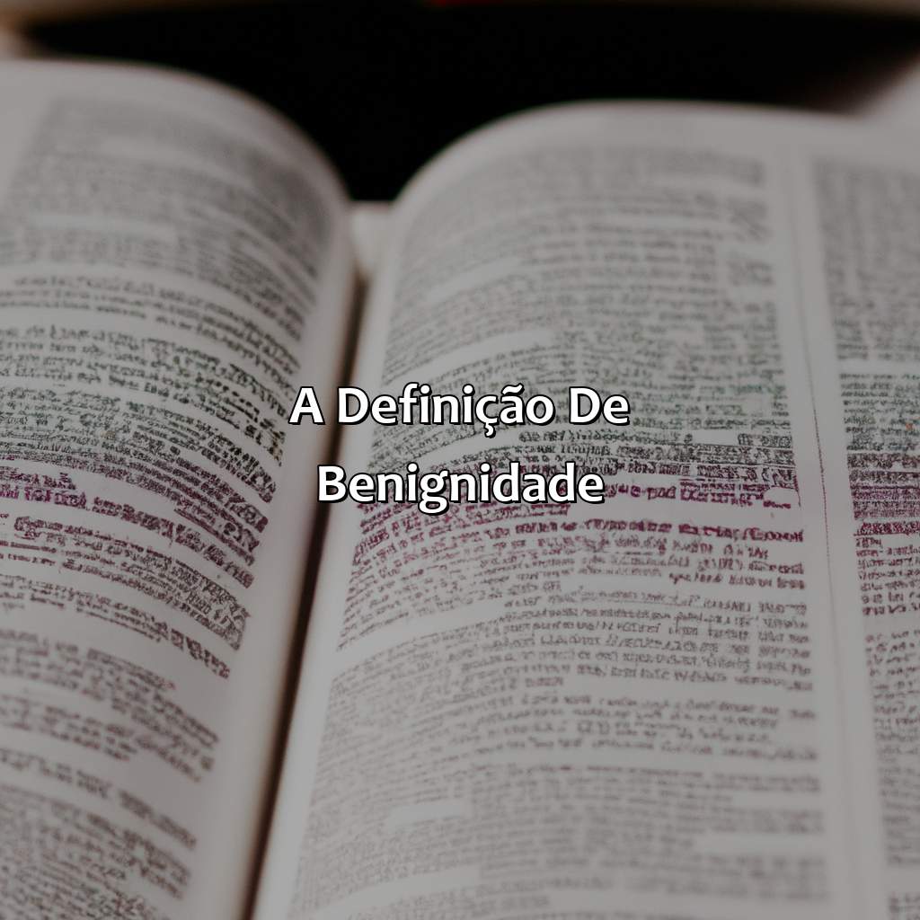 A definição de Benignidade-o que significa benignidade na bíblia, 