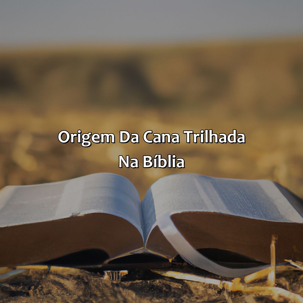 Origem da Cana Trilhada na Bíblia-o que significa cana trilhada na bíblia, 