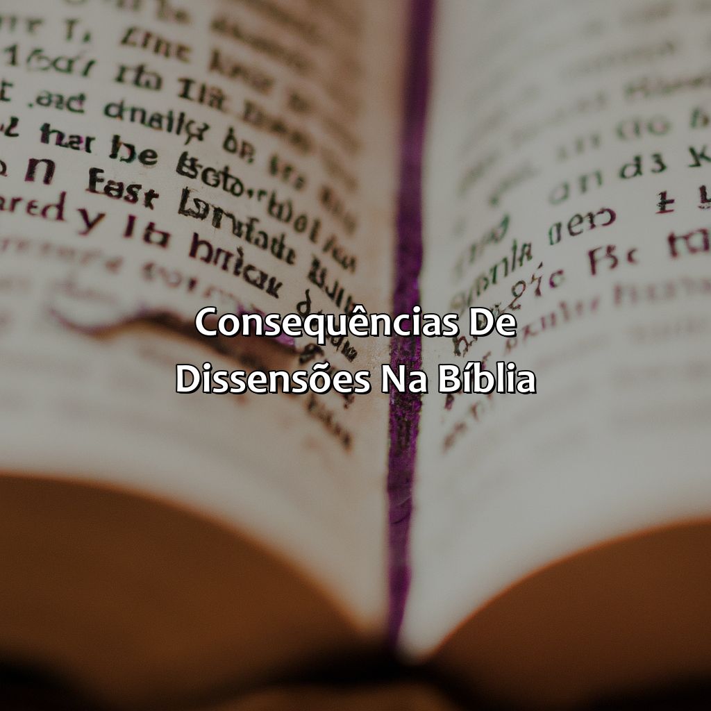 Consequências de Dissensões na Bíblia-o que significa dissensões na bíblia, 
