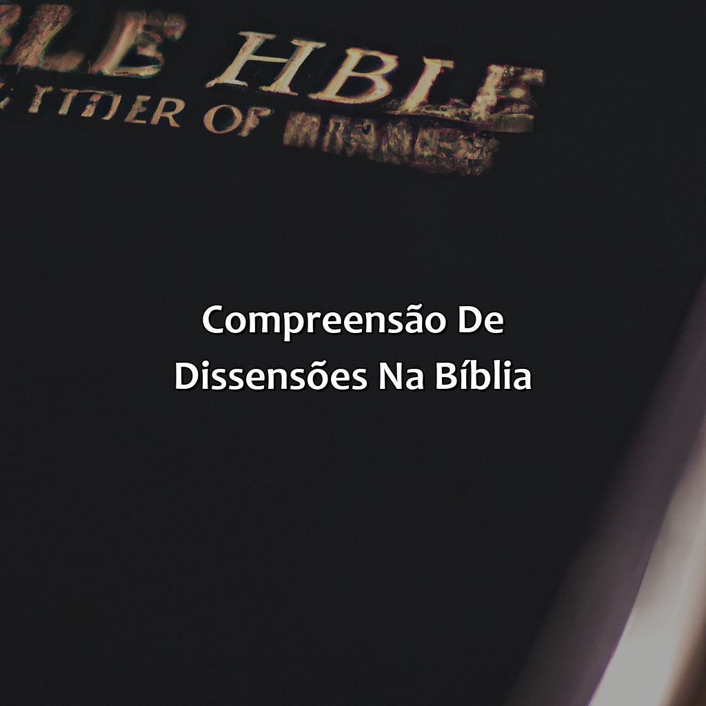 Compreensão de Dissensões na Bíblia-o que significa dissensões na bíblia, 