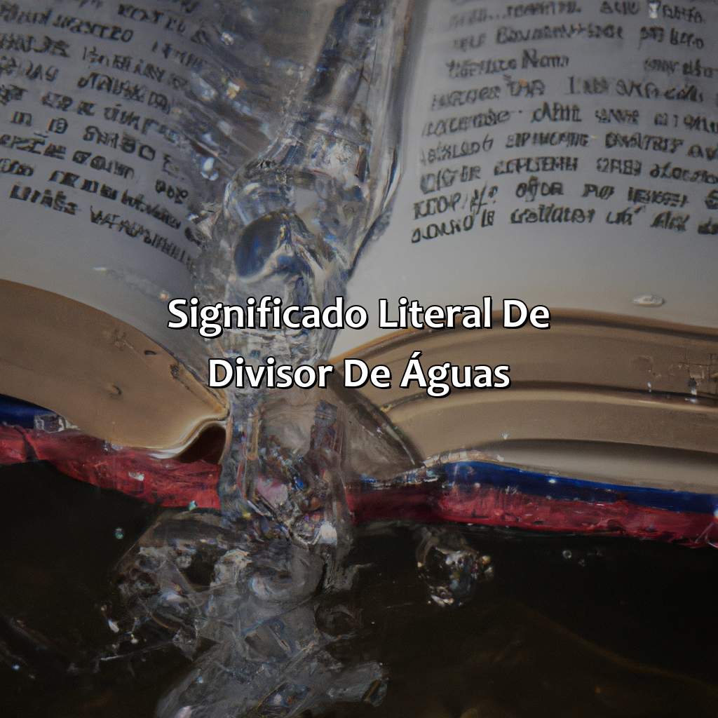 Significado literal de divisor de águas-o que significa divisor de águas na bíblia, 
