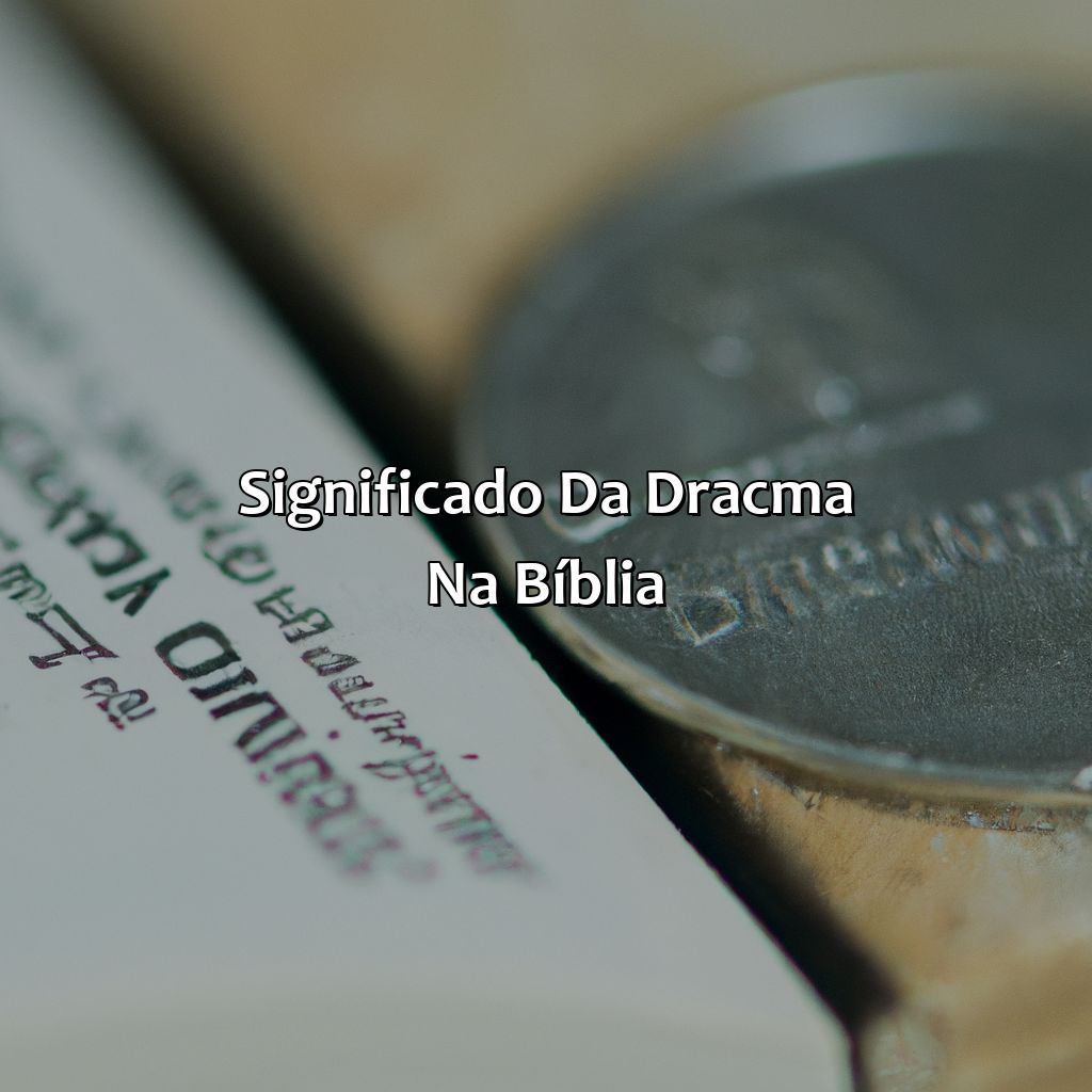 Significado da Dracma na Bíblia-o que significa dracma na bíblia, 