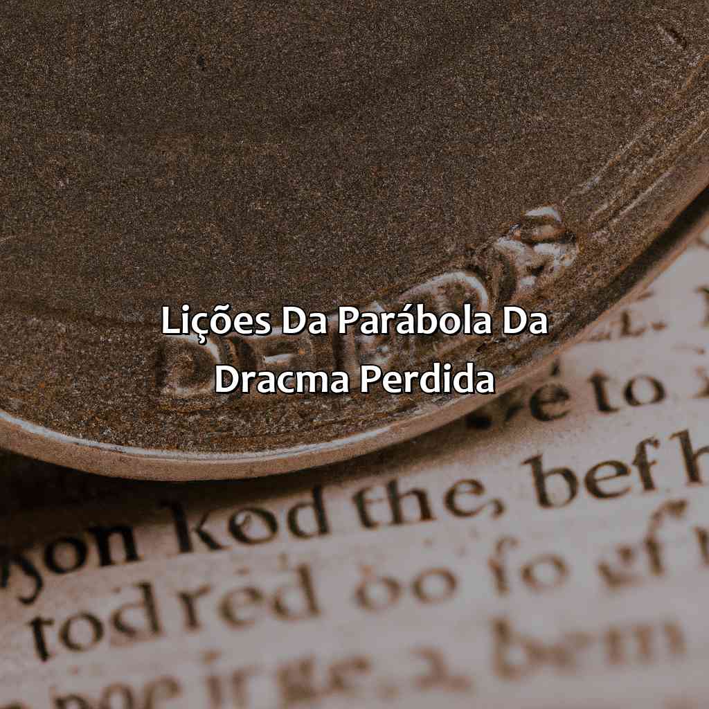 Lições da Parábola da Dracma Perdida-o que significa dracma perdida na bíblia, 