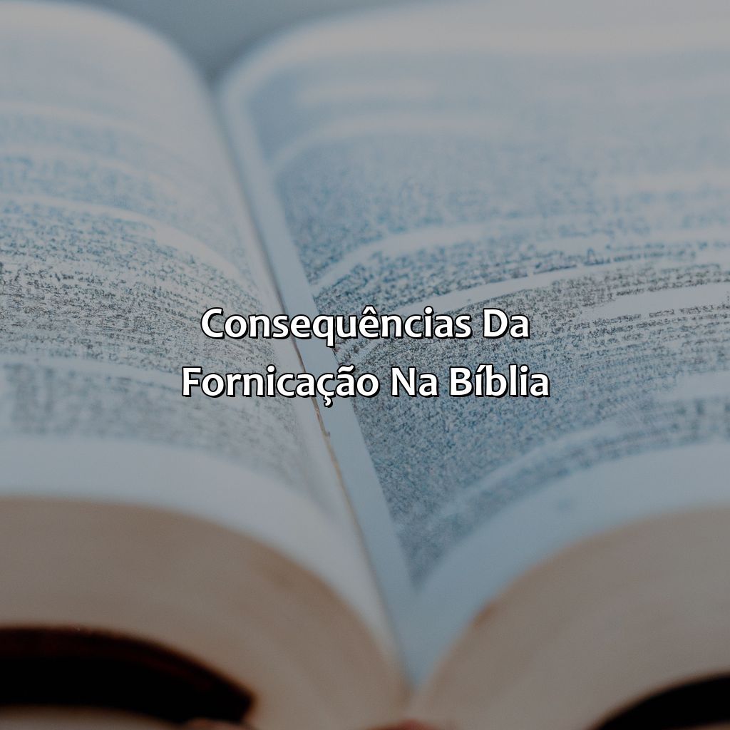 Consequências da fornicação na Bíblia-o que significa fornicação na bíblia, 