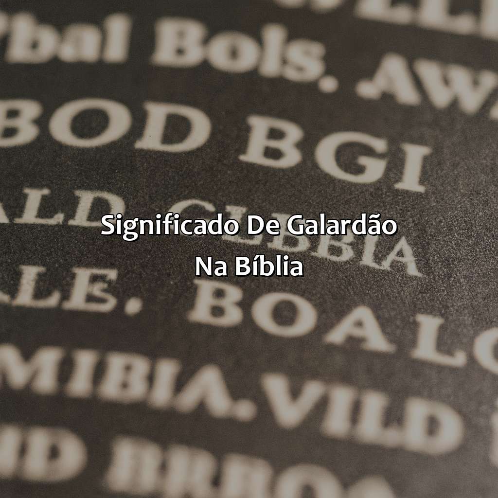 Significado de Galardão na Bíblia-o que significa galardão na bíblia, 