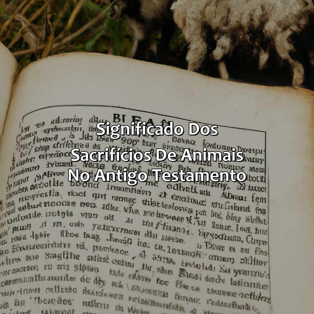 Significado dos sacrifícios de animais no Antigo Testamento-o que significa holocausto na bíblia, 
